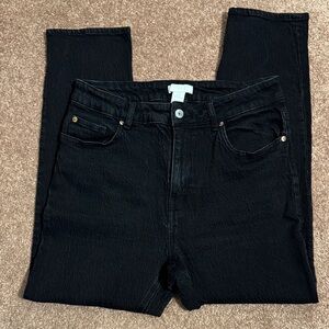 EUC H&M Black Women Textured Jeans